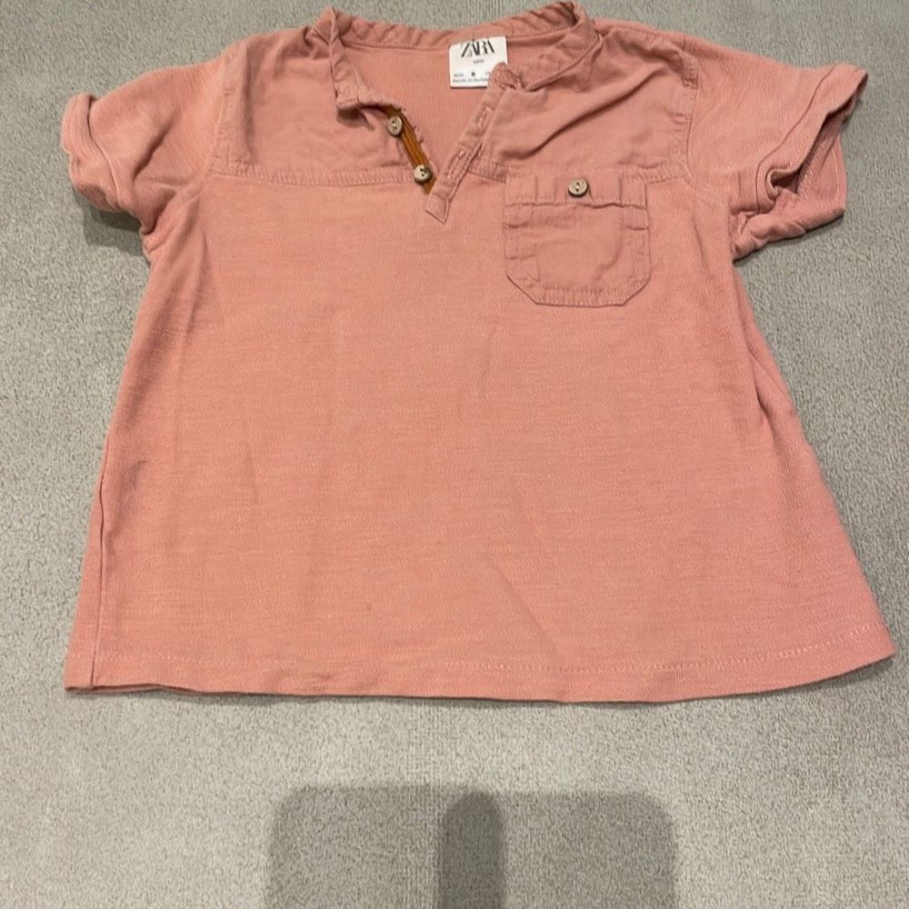 Zara 5t pink boys t-shirt EUC